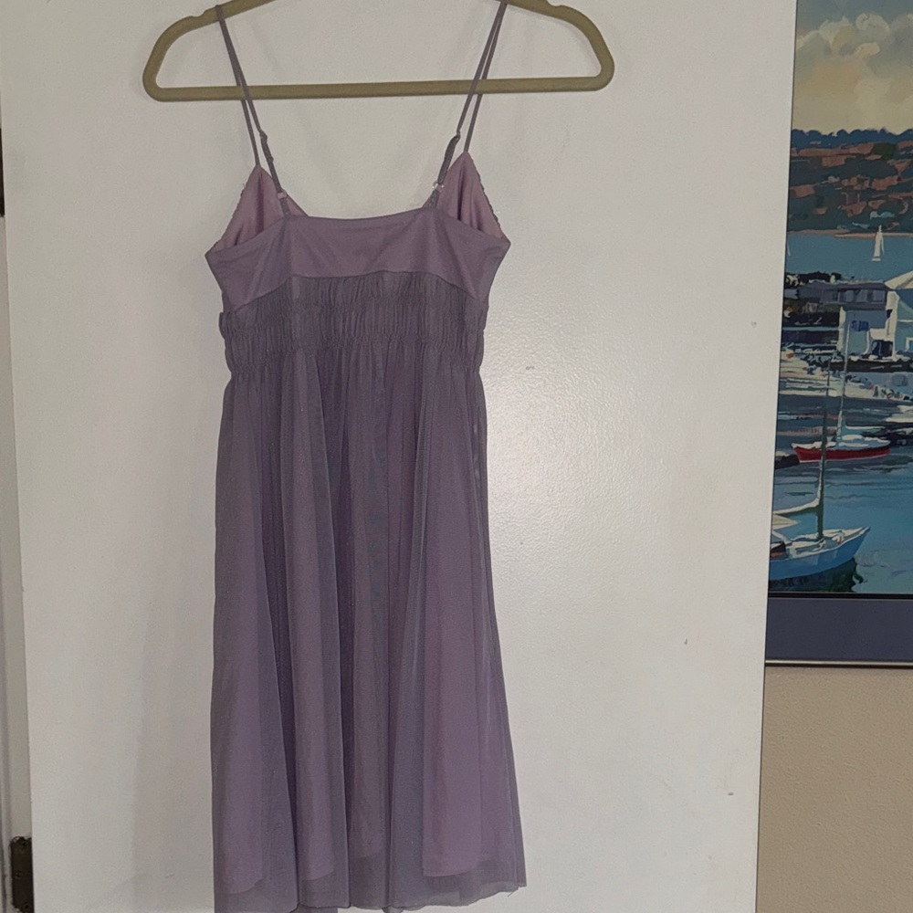 Heart Moon Star Lilac Pleated Chiffon Top - Picture 4 of 5